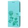 Mobigear Roses Samsung Galaxy J6 Plus Wallet case - Turquoise