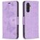 Mobigear Butterfly Samsung Galaxy A24 Pungetui med Seddelrum - Lilla