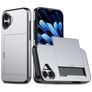 Mobigear Card iPhone 18 Hardcase Back cover Antiurto con portacarte - Grigio