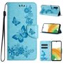 Mobigear Butterfly Samsung Galaxy A35 Wallet case - Blue
