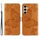 Mobigear Butterfly Samsung Galaxy A26 Pungetui med Seddelrum - Cognac