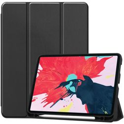 Mobigear Tri-Fold Gel iPad Pro 11 tuuman (2020) TPU / Keinonahka Lompakkokotelo + Kynänpidike - Musta