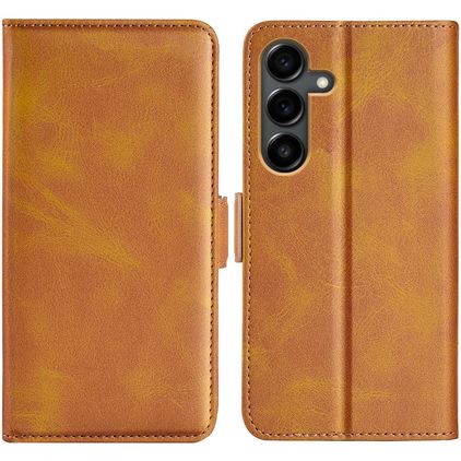 Mobigear Slim Magnet Samsung Galaxy S25 FE Wallet case - Cognac