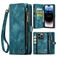 CaseMe 008 iPhone 14 Pro Funda tipo libro 2 en 1 con carcasa extraíble Cartera - Azul