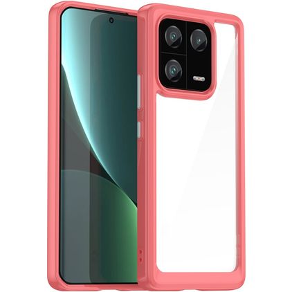 Mobigear Crystal Xiaomi 13 Pro Plástico rígido Capa traseira - Transparente / Vermelho