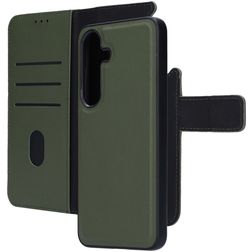 Mobiparts Samsung Galaxy S25 Case Genuine Leather Detachable 2-in-1 Wallet Case Wallet - Green