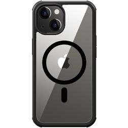 Valenta Full Cover iPhone 15 MagSafe Vetro temperato Back cover Antiurto - Trasparente / Nero