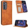 Mobigear Sensation Motorola Edge (2022) Plånboksfodral med sedelfack - Brun