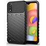 Mobigear Groove Samsung Galaxy A01 Flexibilní TPU Zadní kryt - Černá