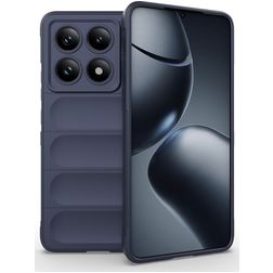 Mobigear Bumpy Xiaomi 14T Pro TPU flexível Capa traseira - Azul escuro