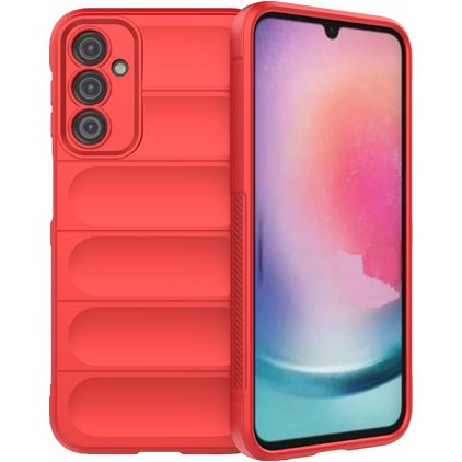 Mobigear Bumpy Samsung Galaxy A24 Elastyczne TPU Etui plecki - Czerwony