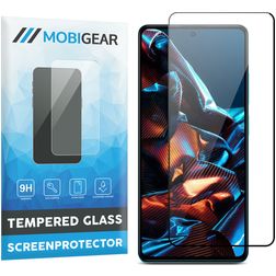 Mobigear Premium POCO X5 Pro Tempered Glass Screen Protector - Case Friendly - Black
