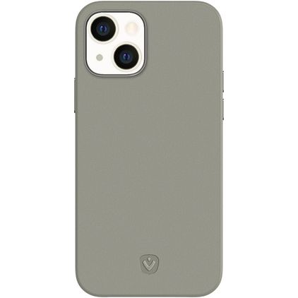Valenta Snap Luxe iPhone 13 Mini Piel auténtica Carcasa - Gris