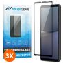 Mobigear Premium Sony Xperia 10 V Cristal templado Protector de pantalla - Compatible con fundas - Negro (pack de 3)