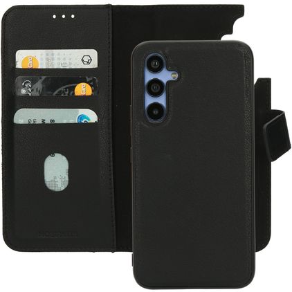 Mobiparts Samsung Galaxy A54 Case Genuine Leather Detachable 2-in-1 Wallet Case Wallet - Black