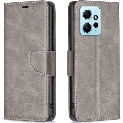 Mobigear Excellent Xiaomi Redmi Note 12 Funda tipo libro Cartera - Gris