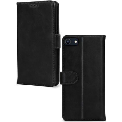 Mobilize Premium Gelly Wallet iPhone 8 Lompakkokotelo + Setelitasku - Musta