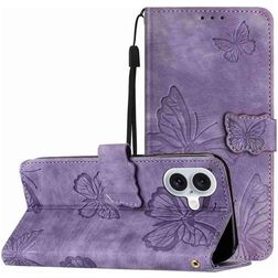 Mobigear Butterfly iPhone 17 Etui z klapką typu portfel - Fioletowy