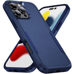 Mobigear Heavy Armor iPhone 16 Pro Plástico rígido Capa traseira Antichoque - Azul