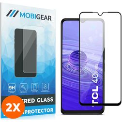 Mobigear Premium TCL 40R Vidro temperado Película de ecrã - Compatível com capas (Pack de 2)