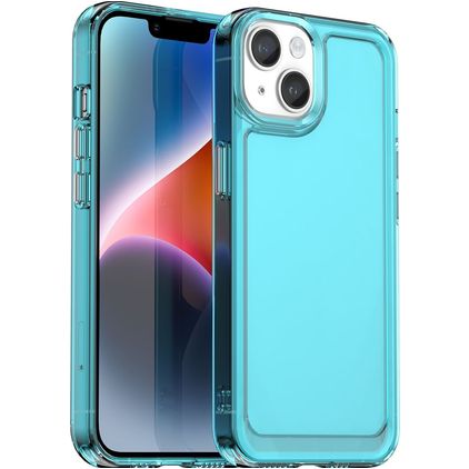 Mobigear Crystal iPhone 15 TPU flexible Carcasa - Azul