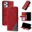 Mobigear Rhombus iPhone 12 Pro Max Cover a libro portafoglio - Rosso