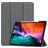 Mobigear Tri-Fold Gel iPad Pro 12,9 tum (2022) TPU / Konstläder Plånboksfodral + Pennhållare - Grå