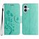 Mobigear Flowers iPhone 16 Plus Cover a libro portafoglio - Verde