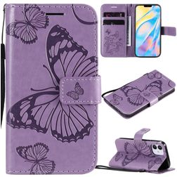 Mobigear Butterfly iPhone 12 Mini Wallet case - Purple
