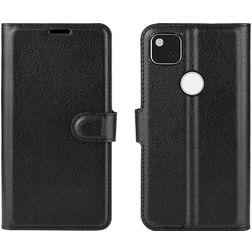 Mobigear Classic Google Pixel 4a Lompakkokotelo + Setelitasku - Musta