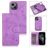 Mobigear Wallet iPhone 15 Funda tipo libro 2 en 1 con carcasa extraíble Cartera - Morado
