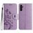 Mobigear Flowers Samsung Galaxy A56 Capa livro Carteira - Roxo