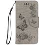 Mobigear Butterfly iPhone XS Pungetui med Seddelrum - Grå