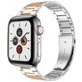 Mobigear Lissabon Steel Apple Watch Strap Butterfly closure - 49/46/45/44 mm - Rose Gold / Silver
