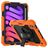 Mobigear SureGrip Xtreme iPad Mini 6 (2021) Case Plastic / Silicone Back cover + Stylus Holder + Shoulder Strap + Stand - Black / Orange