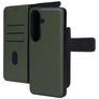 Mobiparts Samsung Galaxy S26 Etui Skóra naturalna Etui z klapką 2w1 z odpinanymi pleckami typu portfel - Zielony