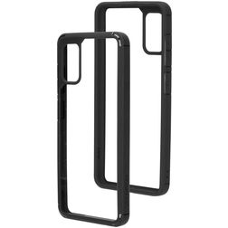 Mobiparts Rugged Clear Samsung Galaxy A41 Hårdt Bagsidecover Stødsikkert - Gennemsigtig / Sort
