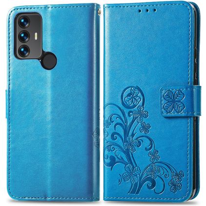 Mobigear Clover TCL 30 SE Capa livro Carteira - Azul