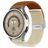 Mobigear Braided Dual Correa Nylon Cierre de clip para Smartwatch - 22 mm - Marrón / Blanco estrella