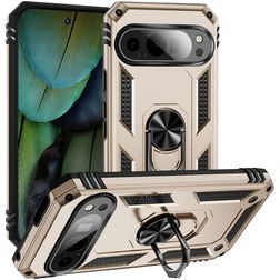 Mobigear Armor Ring Google Pixel 9 Hårdt Bagsidecover Stødsikkert med ringholder - Guld