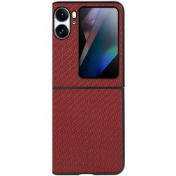 Mobigear Carbon OPPO Find N2 Flip Hard Case Back cover - Red