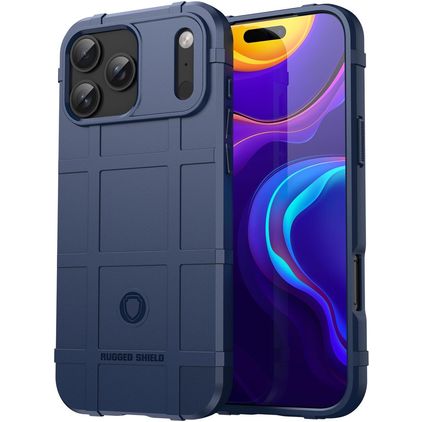 Mobigear Rugged Shield iPhone 17 Pro Max Flexibel TPU Skal Stötsäkert - Blå