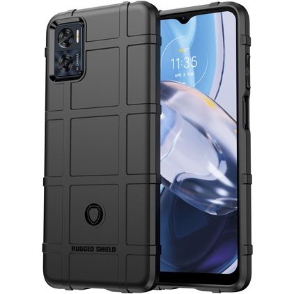 Mobigear Rugged Shield Motorola Moto E22i TPU flexível Capa traseira Antichoque - Preto