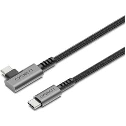 Cygnett Angled Braided USB-C to USB-C Cable 1 m - Black