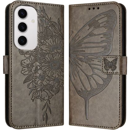 Mobigear Butterfly Samsung Galaxy S24 FE Wallet case - Grey