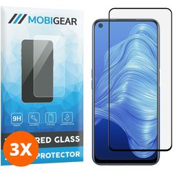 Mobigear Premium Realme 7 Tempered Glass Screen Protector - Case Friendly - Black (3-Pack)