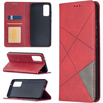 Mobigear Rhombus Slim Samsung Galaxy S20 FE Pungetui - Rød