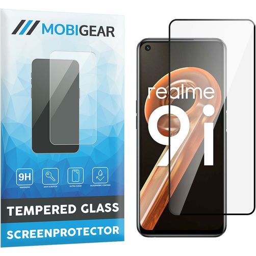 Mobigear Premium Realme 9i Vidro temperado Película de ecrã - Compatível com capas - Preto