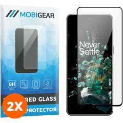 Mobigear Premium OnePlus 10T Panssarilasi Näytönsuoja - Suojakuoren kanssa yhteensopiva - Musta (2 kpl)
