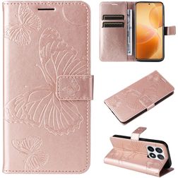 Mobigear Butterfly Xiaomi 14T Pro Pungetui med Seddelrum - Rosaguld